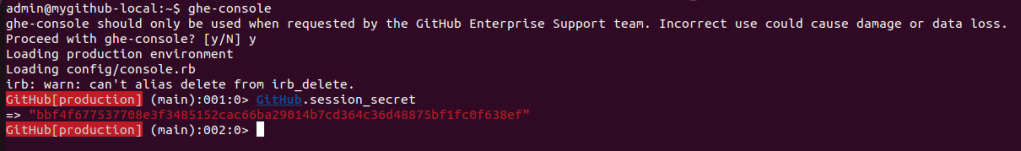 console session secret